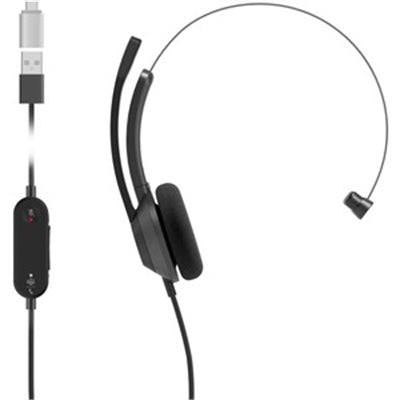 Headset 321 Wired Single On-Ear Carbon Black USB-C