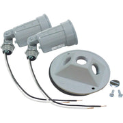 Bell 150W Aluminum Round Double Gray Weatherproof Outdoor Lampholder with Cover, Carded