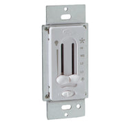 Hunter White 4-Speed/Full Range Dimmer Dual Slide Fan Control Switch