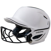 HXE Two-Tone Matte Softball Helmet w/ Facemask - Black, Medium