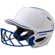 HXE Two-Tone Matte Softball Helmet w/ Facemask - Royal, Large