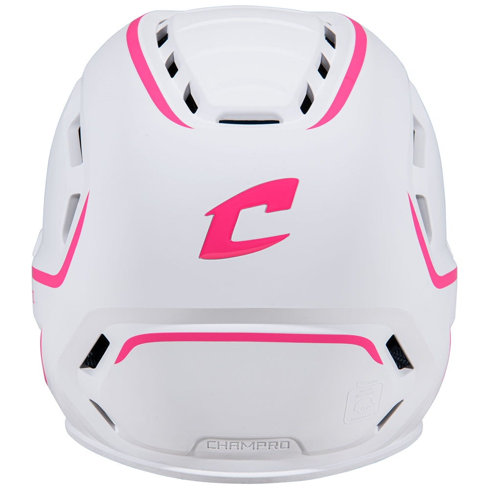 HXE Two-Tone Matte Softball Helmet w/ Facemask - Pink, Large