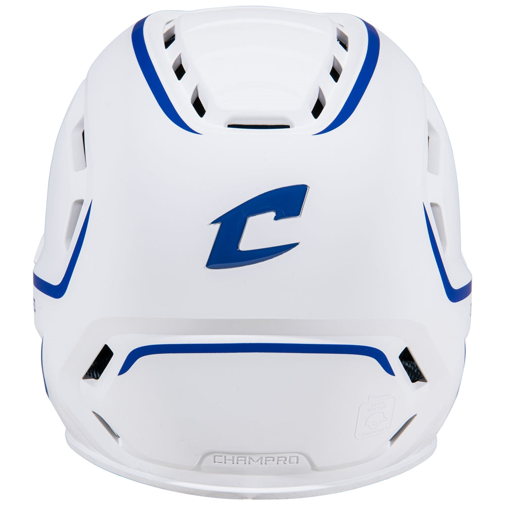 HXE Two-Tone Matte Softball Helmet w/ Facemask - Royal, Medium