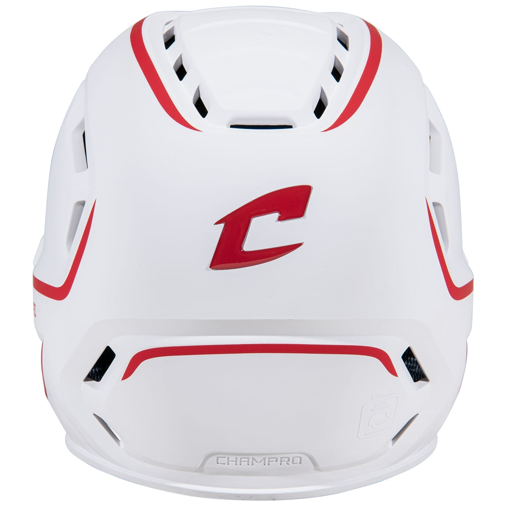 HXE Two-Tone Matte Softball Helmet w/ Facemask - Scarlet, Large