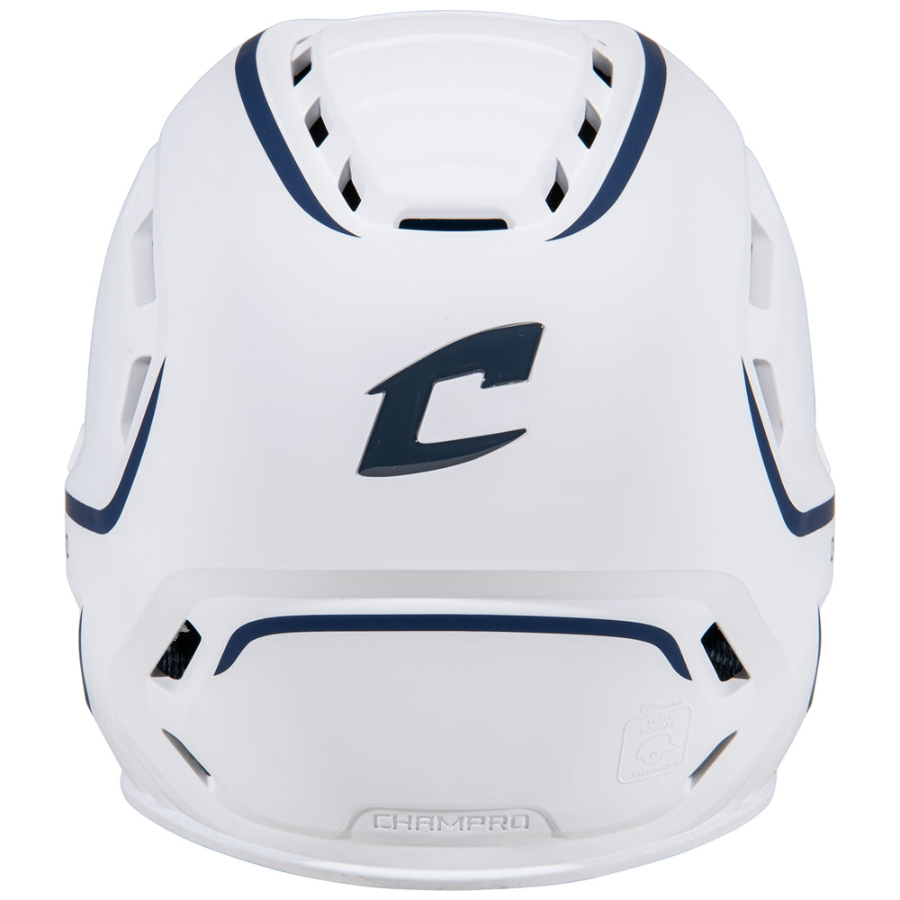 HXE Two-Tone Matte Softball Helmet w/ Facemask - Navy, Large