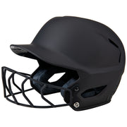 HXE Matte Softball Helmet w/ Facemask - Black, Medium