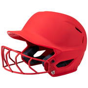 HXE Matte Softball Helmet w/ Facemask - Scarlet, Large