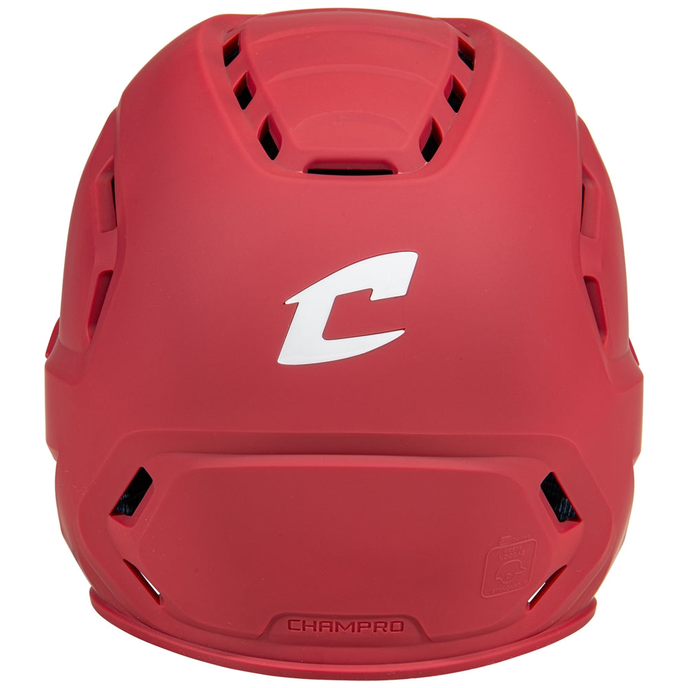 HXE Matte Softball Helmet w/ Facemask - Cardinal, Large