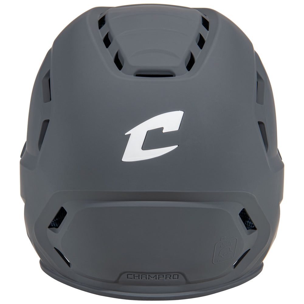 HXE Matte Softball Helmet w/ Facemask - Graphite, Large