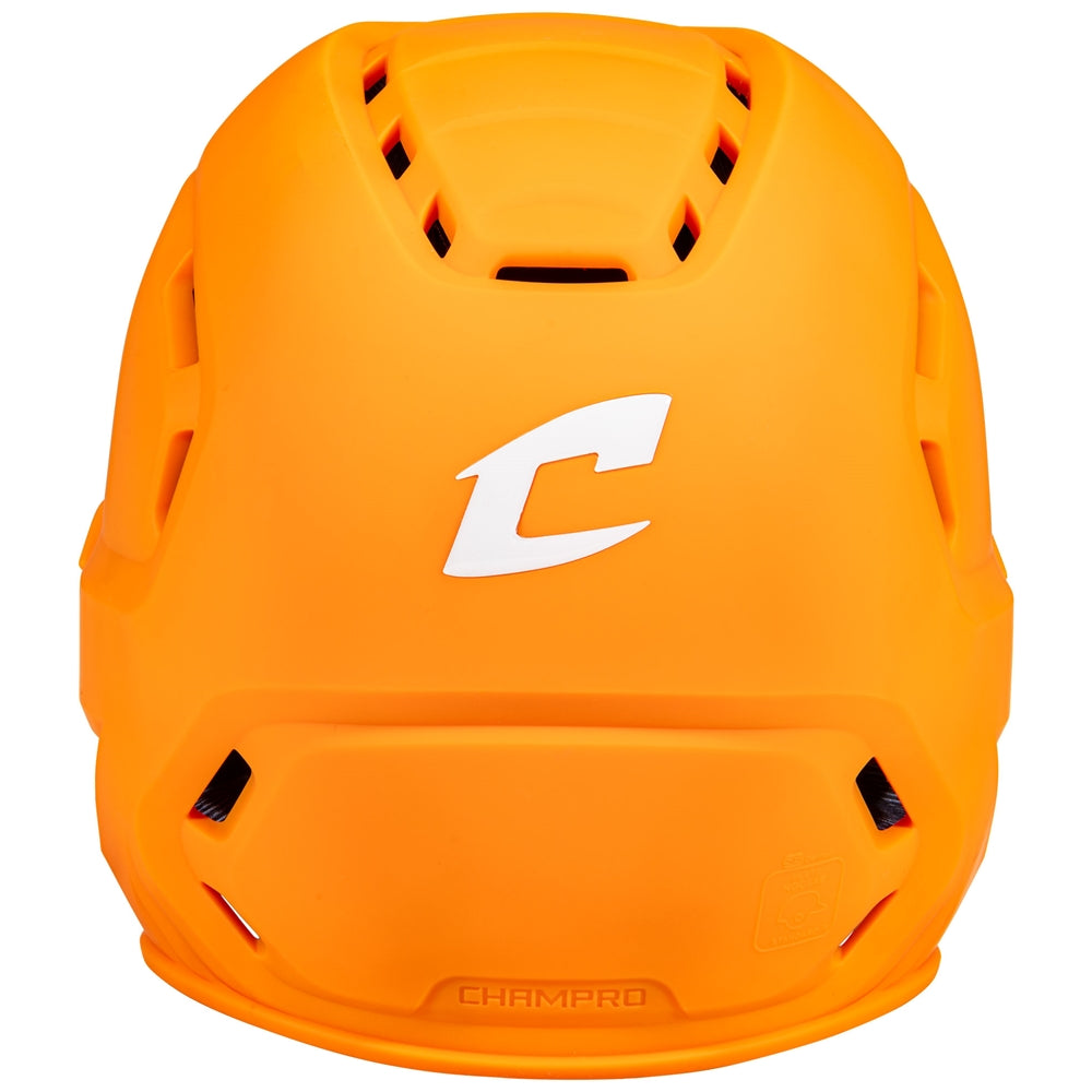 HXE Matte Softball Helmet w/ Facemask - Knoxville Orange, Large