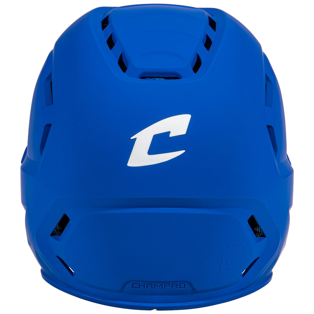 HXE Matte Softball Helmet w/ Facemask - Royal, Medium