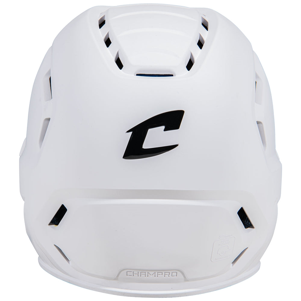 HXE Matte Softball Helmet w/ Facemask - White, Medium