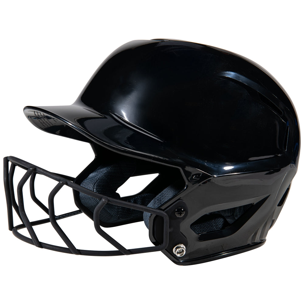 HXE Starter Softball Helmet w/ Facemask - Black, Small