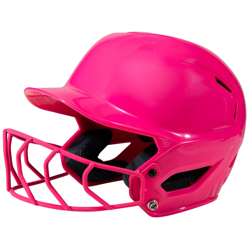 HXE Starter Softball Helmet w/ Facemask - Pink, Medium