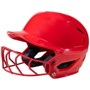 HXE Starter Softball Helmet w/ Facemask - Scarlet, Medium