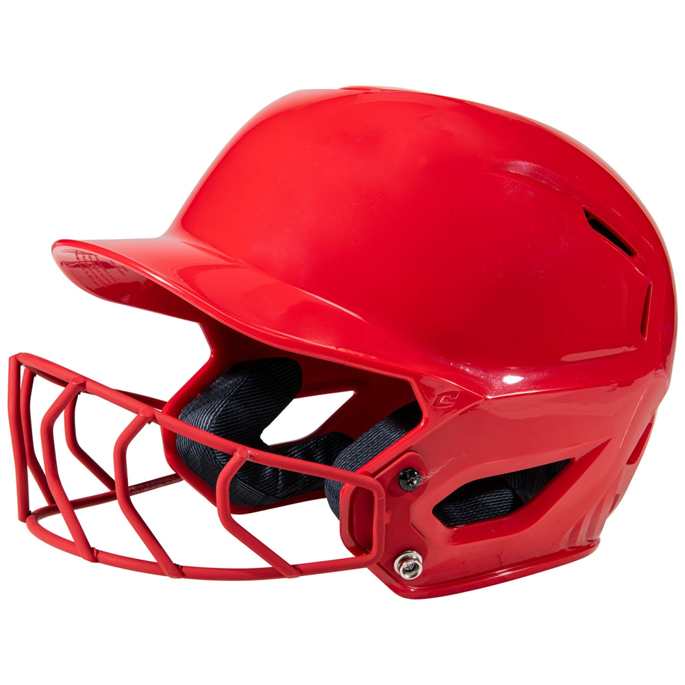 HXE Starter Softball Helmet w/ Facemask - Scarlet, Large