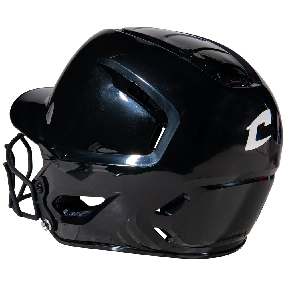 HXE Starter Softball Helmet w/ Facemask - Black, Medium