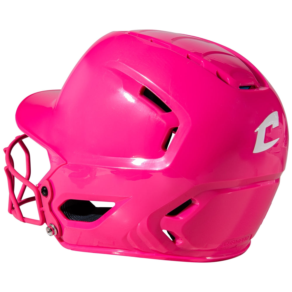 HXE Starter Softball Helmet w/ Facemask - Pink, Medium