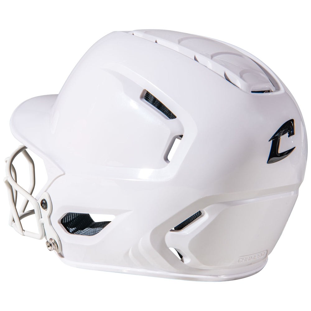 HXE Starter Softball Helmet w/ Facemask - White, Medium