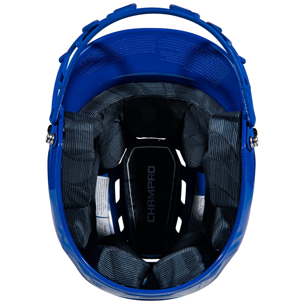 HXE Starter Softball Helmet w/ Facemask - Royal, Medium