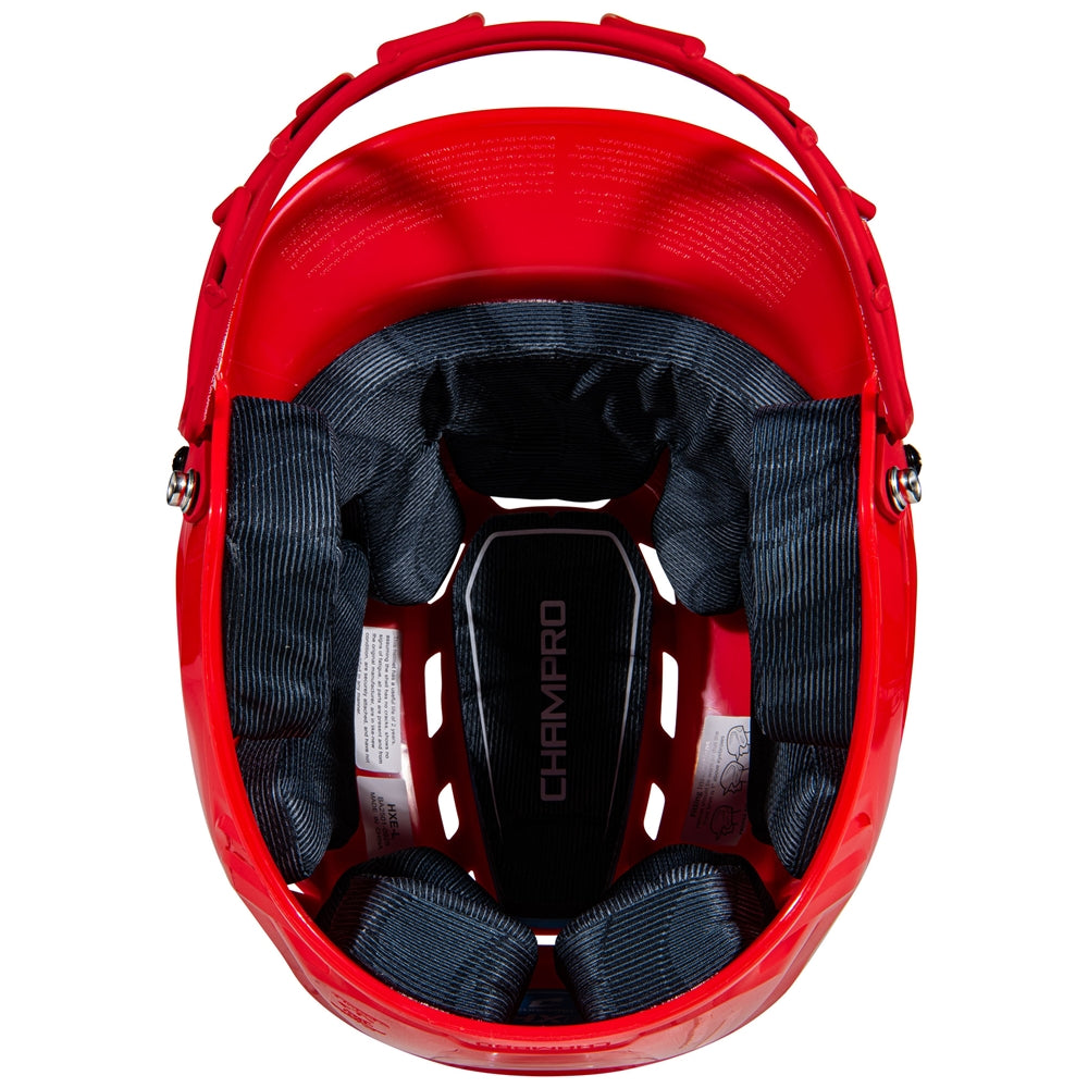 HXE Starter Softball Helmet w/ Facemask - Scarlet, Small