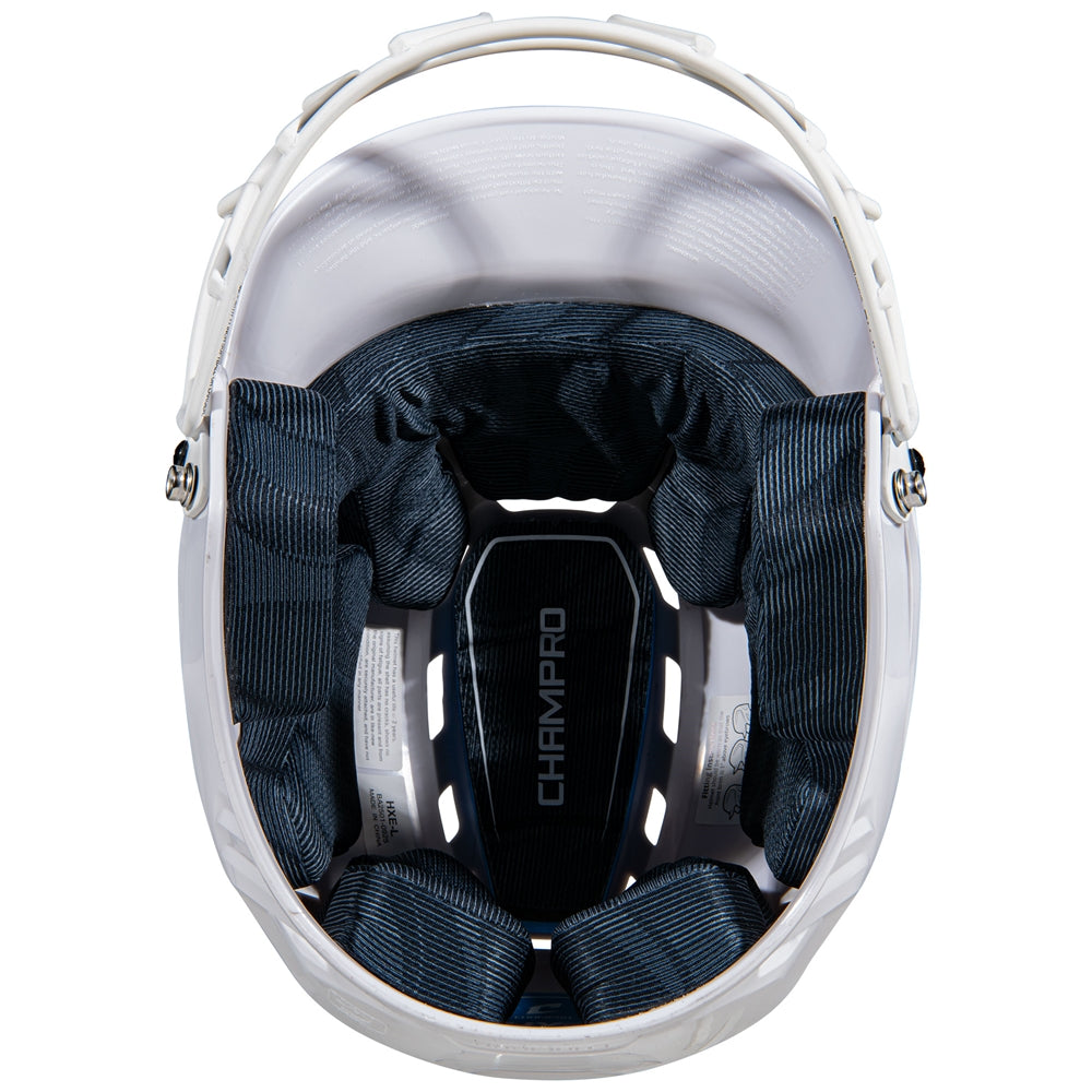 HXE Starter Softball Helmet w/ Facemask - White, Medium