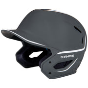 HXE Two-Tone Matte Baseball Helmet - Graphite, Large