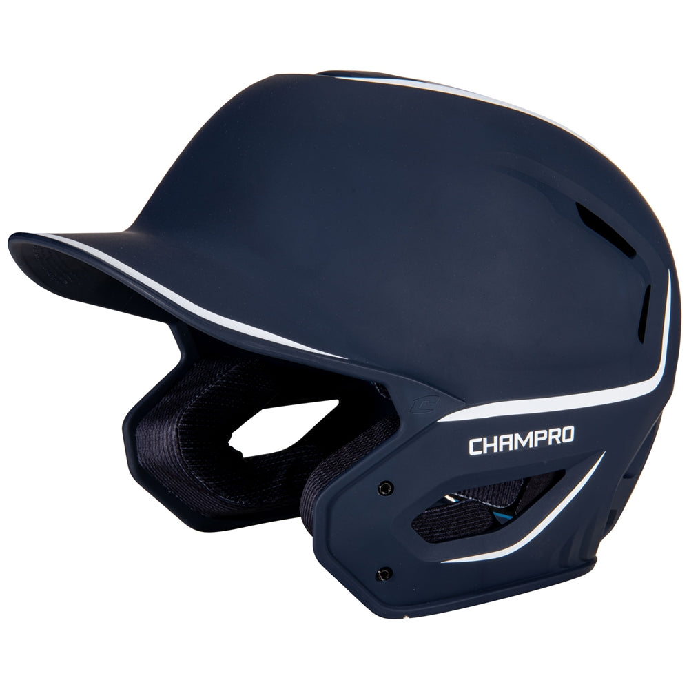 HXE Two-Tone Matte Baseball Helmet - Navy, Medium