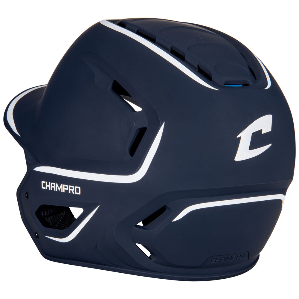 HXE Two-Tone Matte Baseball Helmet - Navy, Medium