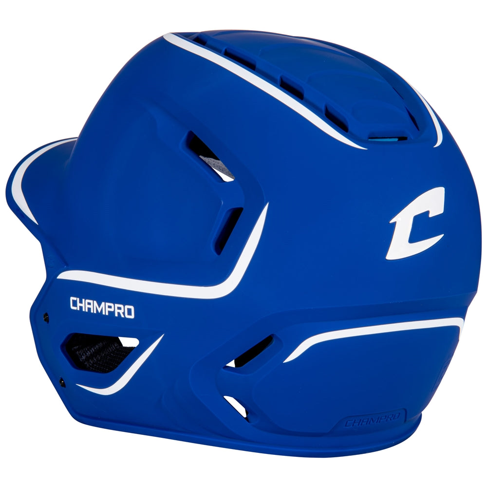 HXE Two-Tone Matte Baseball Helmet - Royal, Large