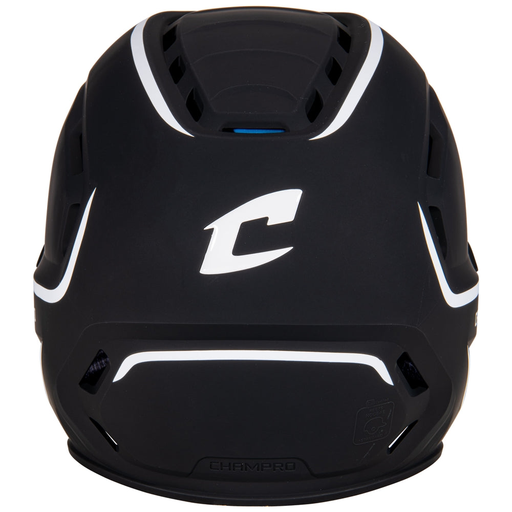 HXE Two-Tone Matte Baseball Helmet - Black, Large