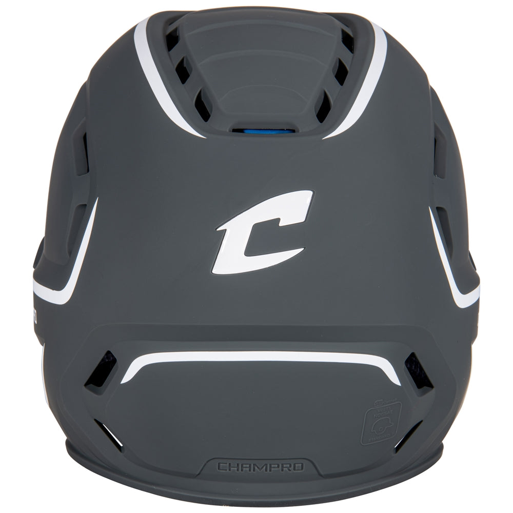 HXE Two-Tone Matte Baseball Helmet - Graphite, Medium