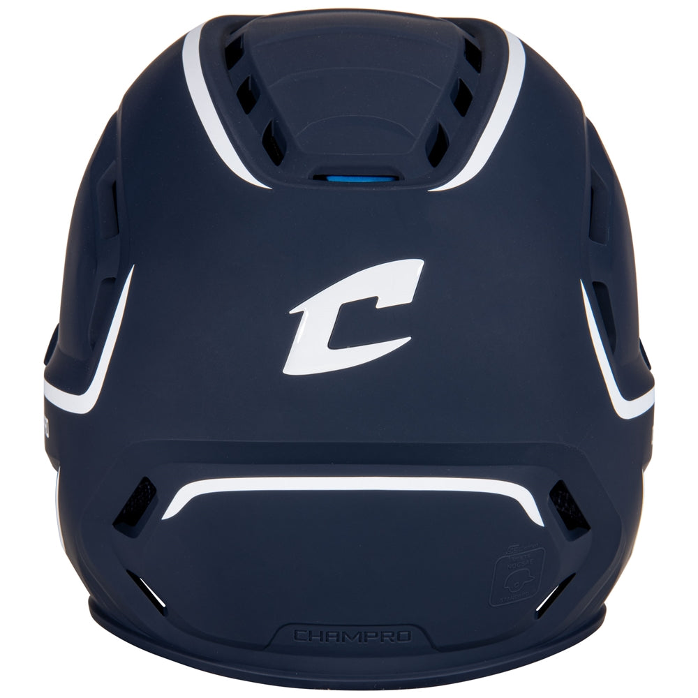 HXE Two-Tone Matte Baseball Helmet - Navy, Large