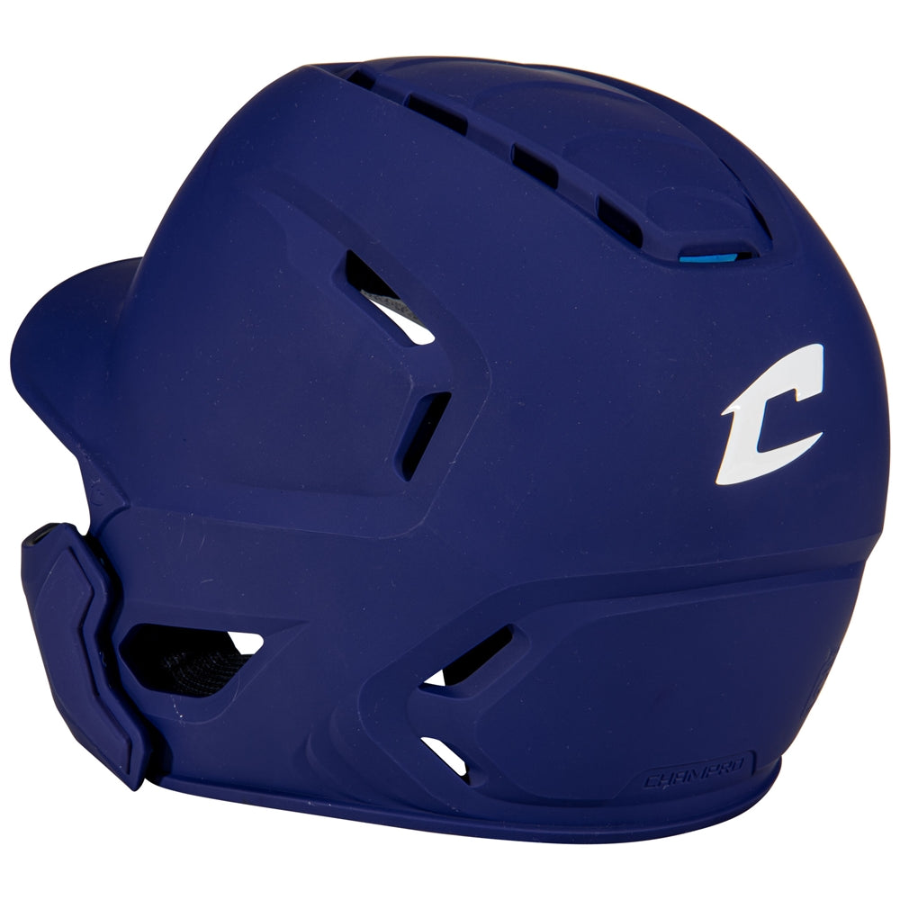 HXE Matte Baseball Helmet w/ Jaw Guard - Purple, Medium