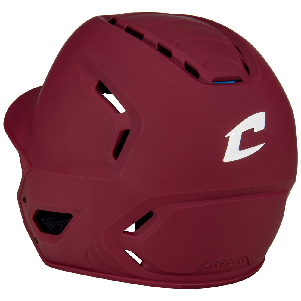HXE Matte Baseball Helmet - Cardinal, Medium