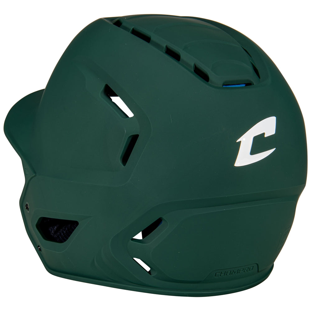 HXE Matte Baseball Helmet - Forest Green, Medium