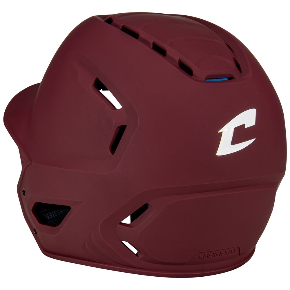 HXE Matte Baseball Helmet - Maroon, Medium
