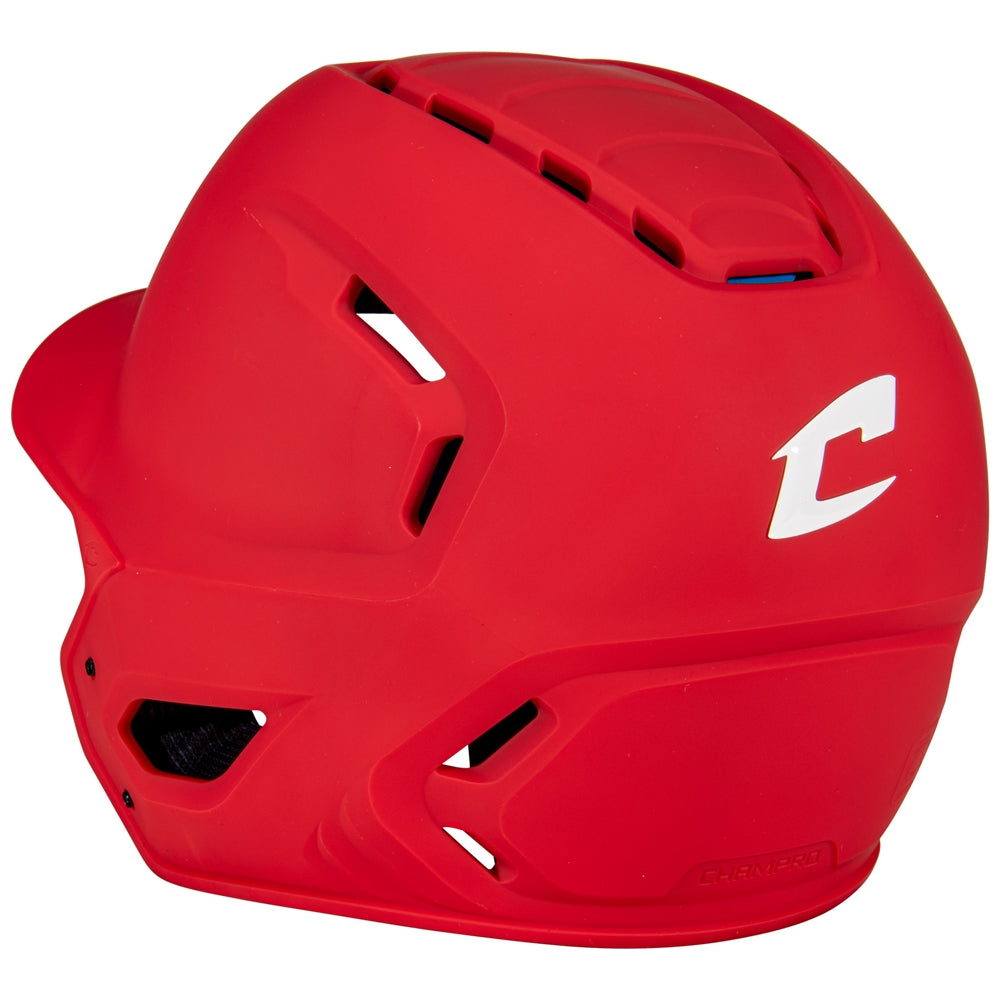 HXE Matte Baseball Helmet - Scarlet, Large