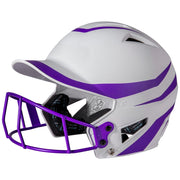 HX Rise Legend Batting Helmet w/ Facemask - Purple, Senior