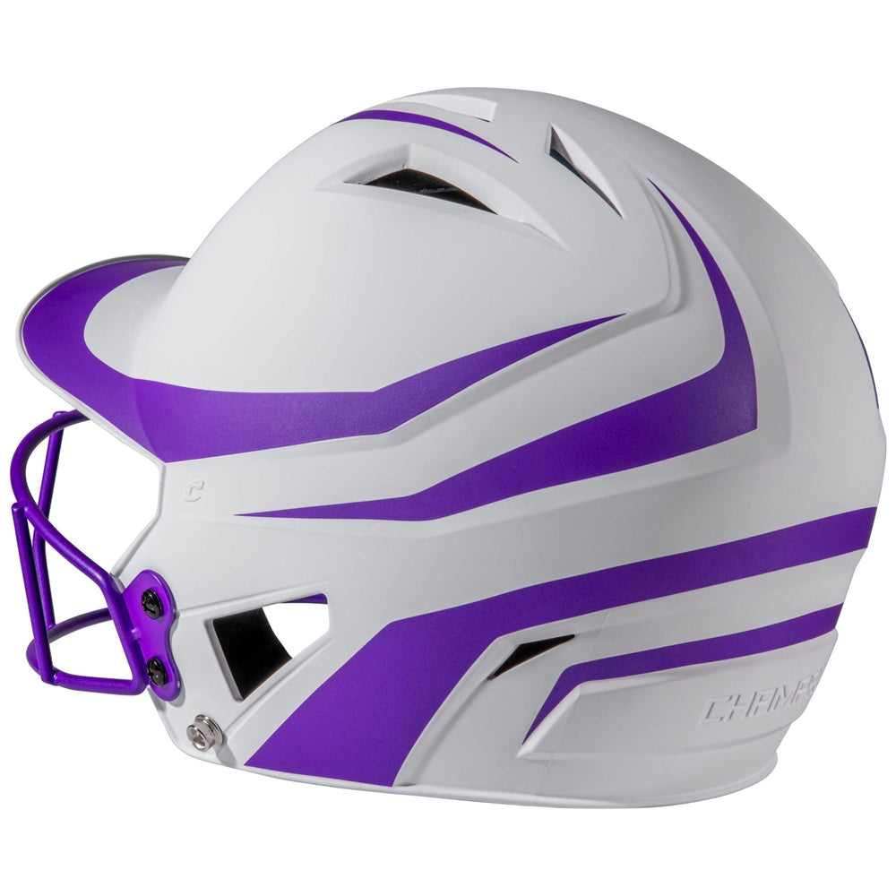 HX Rise Legend Batting Helmet w/ Facemask - Purple, Senior