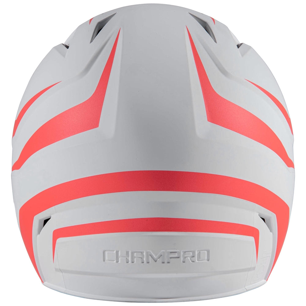 HX Rise Legend Batting Helmet w/ Facemask - Coral Orange, Senior