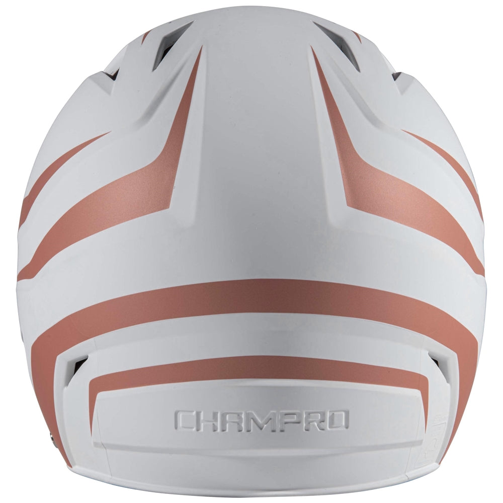 HX Rise Legend Batting Helmet w/ Facemask - Rose Gold, Junior