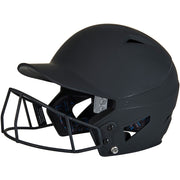 HX Matte Softball Helmet w/Facemask - Black, Senior