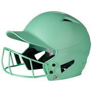 HX Matte Softball Helmet w/Facemask - Mint, Senior