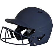 HX Matte Softball Helmet w/Facemask - Navy, Senior