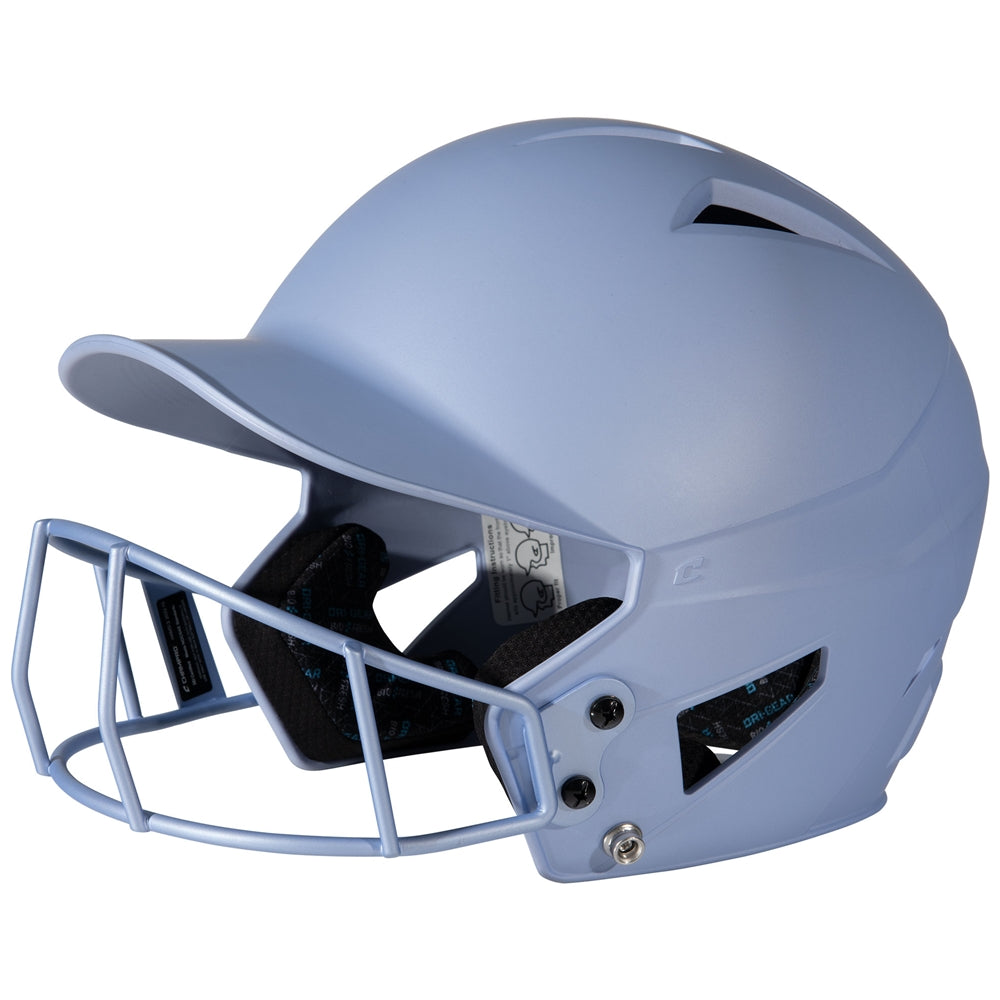 HX Matte Softball Helmet w/ Facemask - Periwinkle, Senior