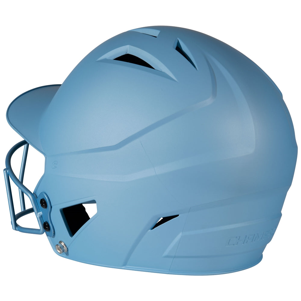 HX Matte Softball Helmet w/ Facemask - Light Blue, Senior