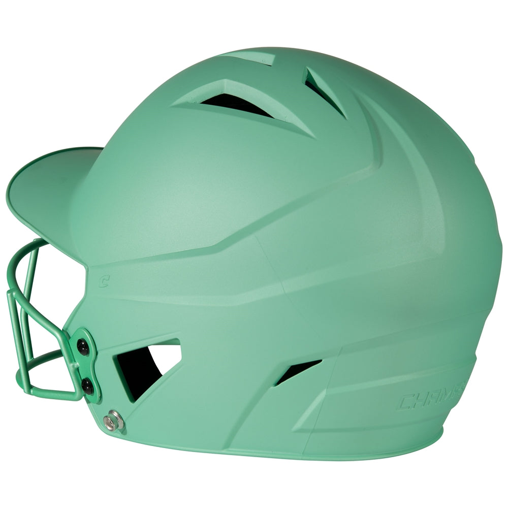 HX Matte Softball Helmet w/Facemask - Mint, Senior
