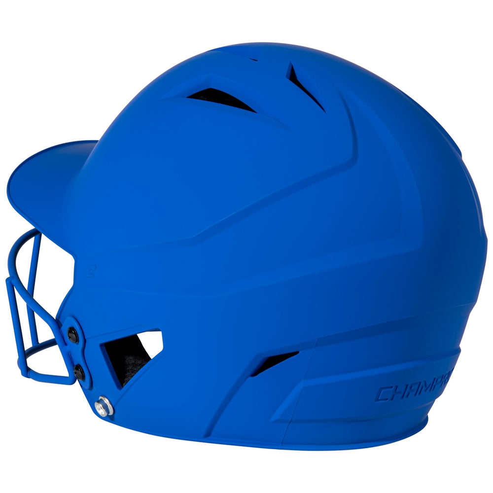 HX Matte Softball Helmet w/Facemask - Royal, Senior