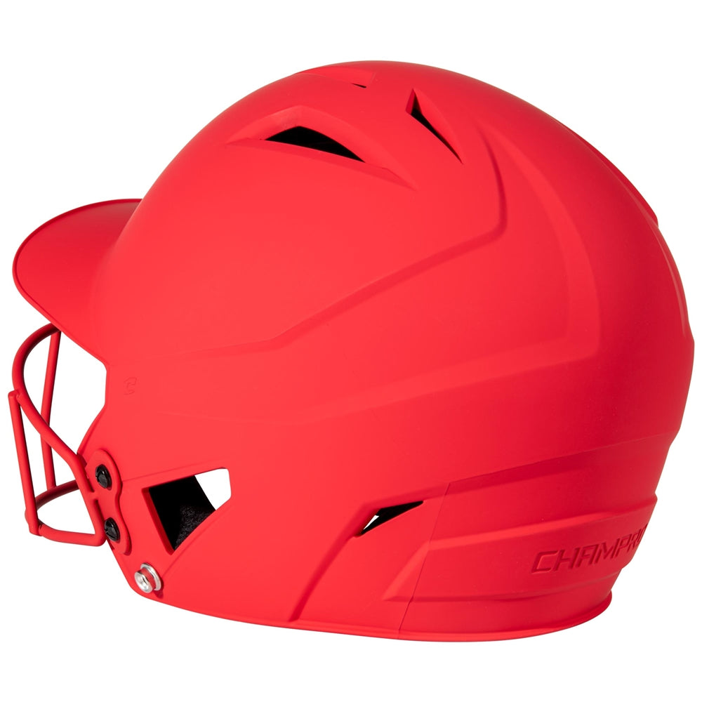 HX Matte Softball Helmet w/Facemask - Scarlet, Junior